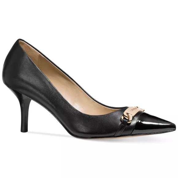 Coach BOWERY Patent Leather Pointed-Toe Kitten Heel Pumps - Picture 2 of 7